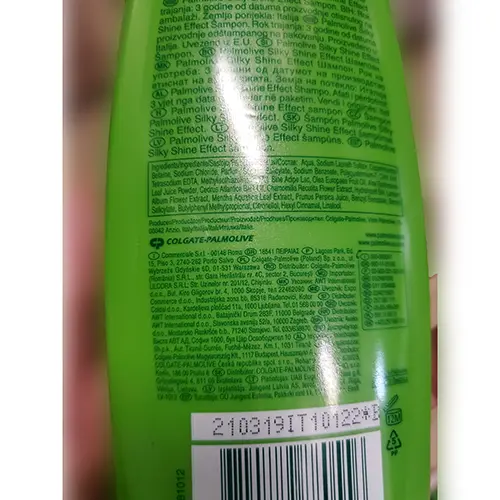 Photo de l’avis officiel: Palmolive Effetto seta Shampooing — risque: Risque chimique