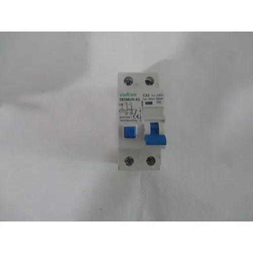Photo from the official notice: EBASEE residual-current device — electric shock risk