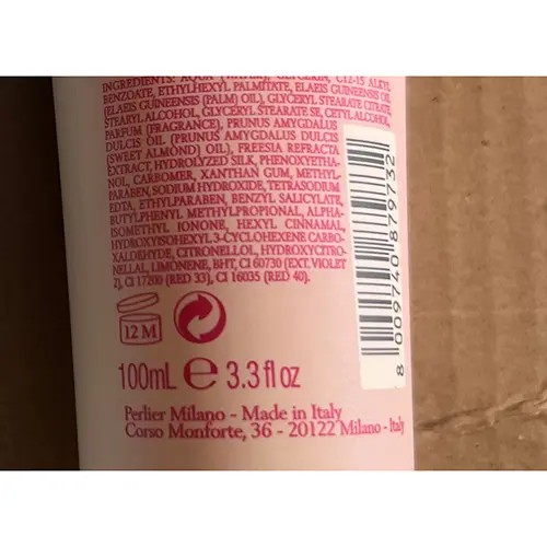 Foto dell’avviso ufficiale: Perlier Fresia di Lanzarote Crema per le mani — rischio: Rischio chimico