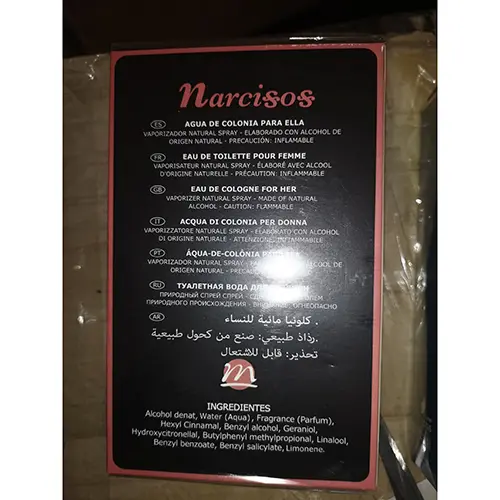 Photo de l’avis officiel: REAL TIME Narcisos Eau de toilette — risque: Risque chimique