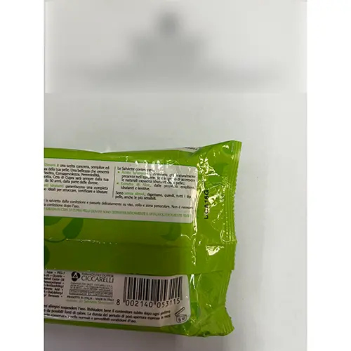 Foto aus der offiziellen Meldung: Cera di Cupra ® Salviette struccanti idratanti Make-up-Entfernertücher — Risiko: Chemikalie