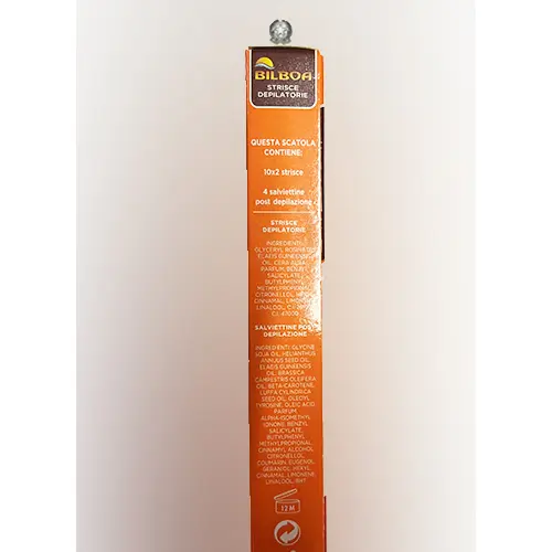 Photo from the official notice: BILBOA Bilboa  strisce depilatorie corpo hair-removal wax strips — chemical risk
