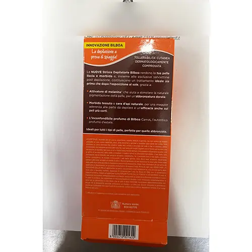 Photo from the official notice: BILBOA Bilboa  strisce depilatorie corpo hair-removal wax strips — chemical risk