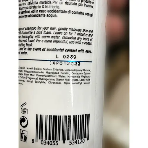 Foto dell’avviso ufficiale: Nanì Professional Milano shampoo idratante nutriente — rischio: Rischio chimico