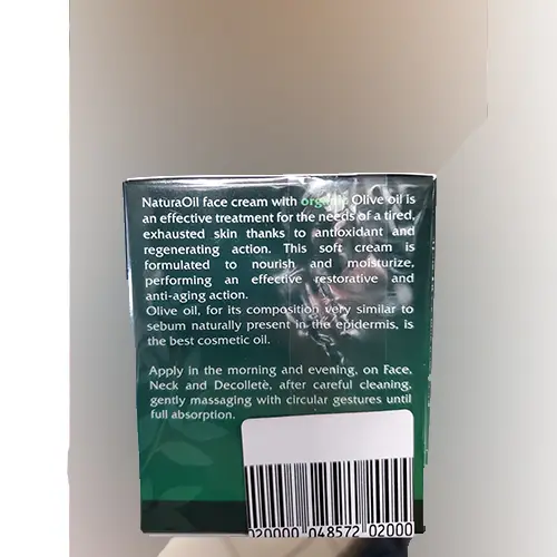 Foto aus der offiziellen Meldung: NATURA OIL Natura Oil trattamento viso 24 ore Gesichtscreme — Risiko: Chemikalie (A12/00525/24)
