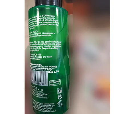 Photo de l’avis officiel: NATURA OIL Shampoo emolliente Shampooing — risque: Risque chimique