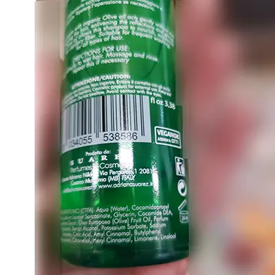 Photo de l’avis officiel: NATURA OIL Shampoo emolliente Shampooing — risque: Risque chimique