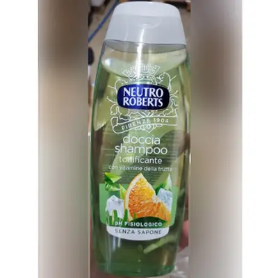 Photo from the official notice: Neutro Roberts Doccia Shampoo tonificante con vitamine della frutta hair and body wash — chemical risk