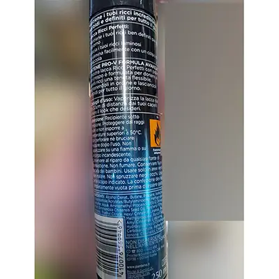 Foto dell’avviso ufficiale: PANTENE Ricci perfetti Lacca — rischio: Rischio chimico