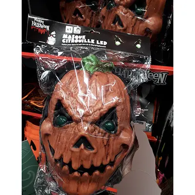 Photo de l’avis officiel: Siroco MASQUE CITROUILLE LED HAPPY HALLOWEEN Masque LED — risque: Risque chimique & Étouffement
