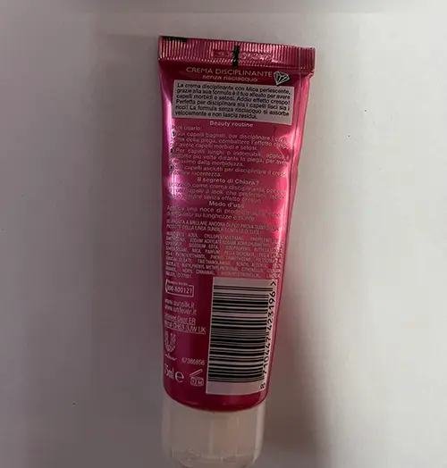 Photo de l’avis officiel: Sunsilk Scintille di luce Crème pour les cheveux — risque: Risque chimique