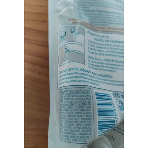 Foto dell’avviso ufficiale: Vidal Ricarica sapone liquido avena e latte di riso — rischio: Rischio chimico