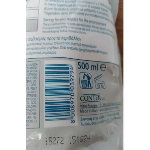 Foto dell’avviso ufficiale: Vidal Ricarica sapone liquido avena e latte di riso — rischio: Rischio chimico