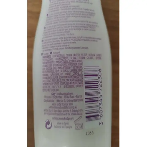 Foto dell’avviso ufficiale: Adidas Protect Latte detergente — rischio: Rischio chimico