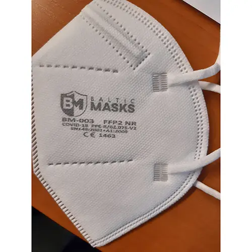 Foto aus der offiziellen Meldung: BALTIC MASKS FFP2 NR - protective respirator Partikelfiltermaske — Risiko: Gesundheitsrisiken/Sonstige