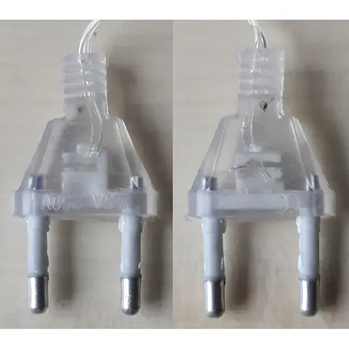 Photo from the official notice: GIRLANDA ŚWIETLANA lighting chain — burns & electric shock risk