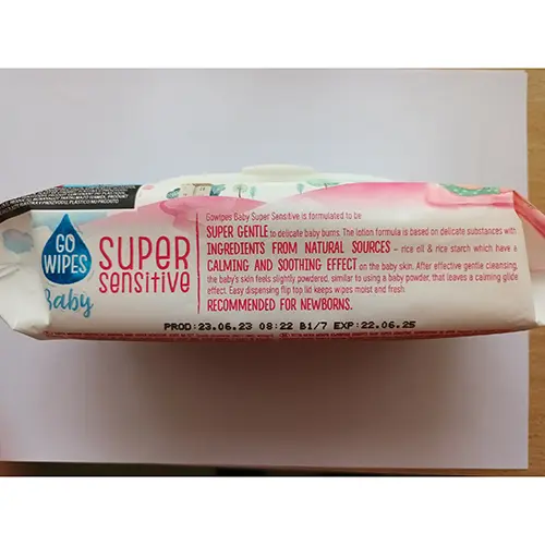 Photo de l’avis officiel: Go Wipes Baby Super Sensitive Lingettes pour bébés — risque: Risque chimique