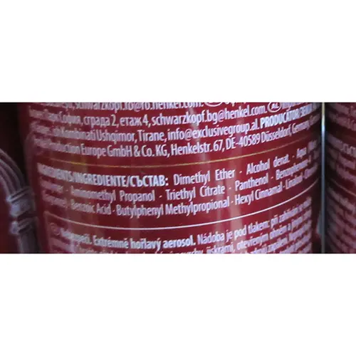 Foto dell’avviso ufficiale: Schwarzkopf GLAM PONYTAIL Styles UL Lacca — rischio: Rischio chimico