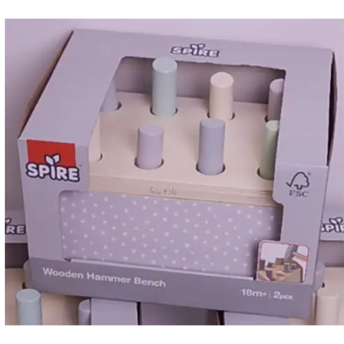 Photo from the official notice: SPIRE Wooden hammer bench hammer bench toy — choking risk