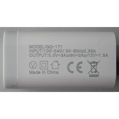 Photo de l’avis officiel: ORIGINAL TRAVEL CHARGER / Qualcomm Quick Charge 3.0 Chargeur USB — risque: Choc électrique