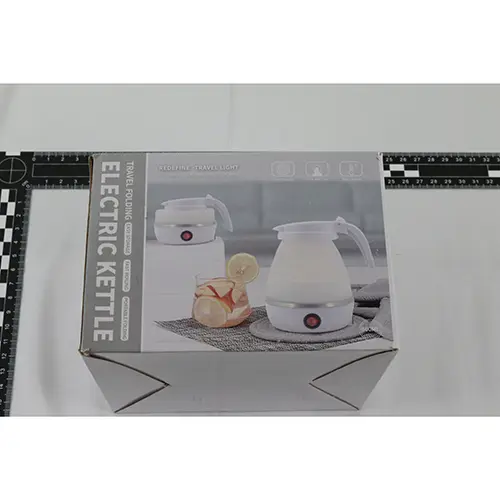 Photo from the official notice: Electric Kettle und TRAVEL FOLDING ELECTRIC KETTLE foldable kettle — electric shock risk