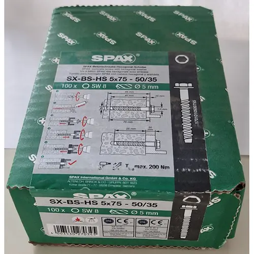Foto do aviso oficial: SPAX Betonschraube Kopfformen HS, SK, RK, RKG, IG, AG Parafuso de betão — risco: Ferimentos (A12/00749/24)