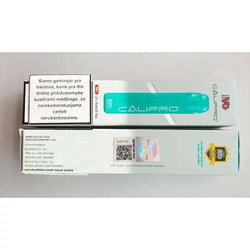 Photo de l’avis officiel: IVG CALIPRO Cigarette électronique jetable — risque: Risque chimique