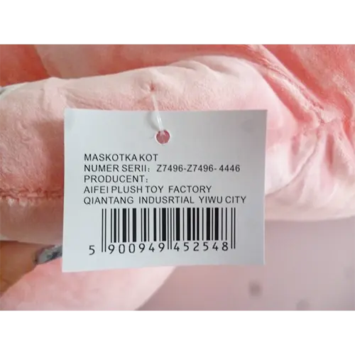Photo from the official notice: GAZELOtoys Maskotka kot soft toy — choking risk