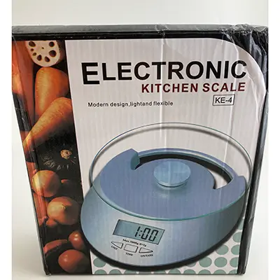 Photo from the official notice: Not specified Electronic kitchen scale — environment risk