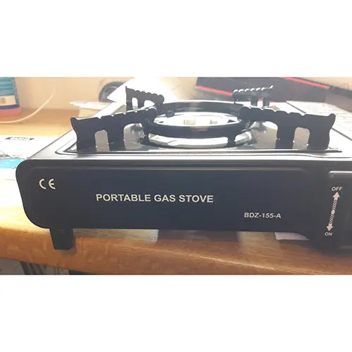 Photo from the official notice: BAM portable gas stove — suffocation risk