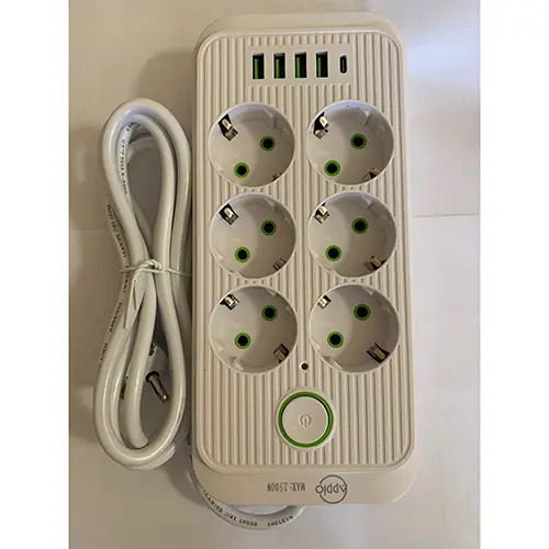 Photo de l’avis officiel: APPIO Power socket Plomb d’extension — risque: Choc électrique