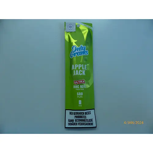 Foto aus der offiziellen Meldung: Only Grams HHC Vape Pen Ultra 96% Elektronische Einweg-Zigarette — Risiko: Chemikalie