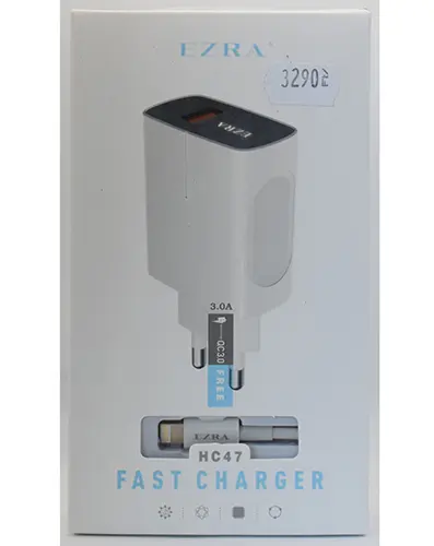 Photo de l’avis officiel: EZRA FAST CHARGER, TRAVEL ADAPTER Chargeur USB — risque: Choc électrique