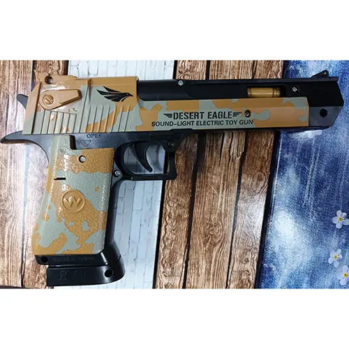 Foto del aviso oficial: WEI TE FENG, adresa výrobce nebyla uvedena Plastová pistole DESERT Pistola de juguete — riesgo: Medio ambiente