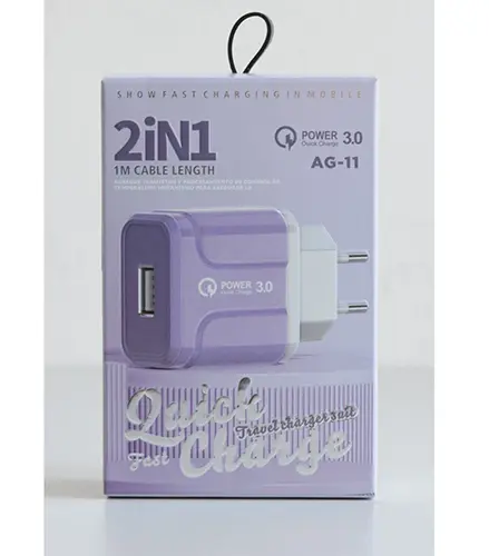 Foto uit de officiële melding: PREPHONE Quick Fast Charge Travel charger suit USB-lader — risico: Elektrische schok