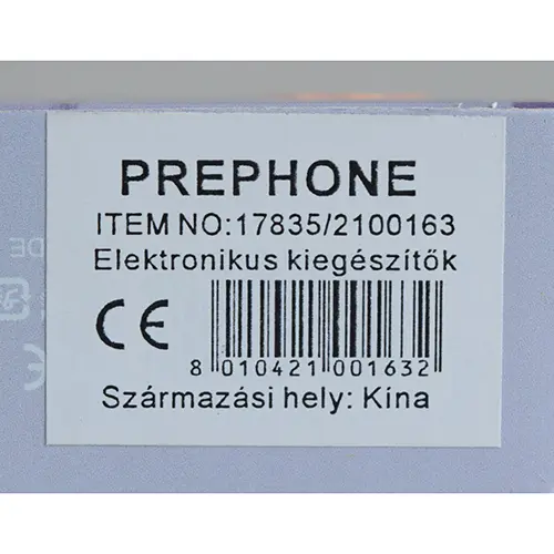 Foto uit de officiële melding: PREPHONE Quick Fast Charge Travel charger suit USB-lader — risico: Elektrische schok