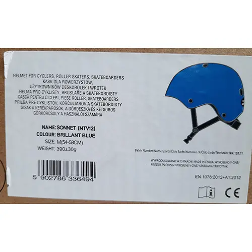 Photo de l’avis officiel: HI-TEC Sonnet Casque — risque: Blessures