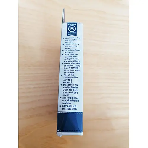 Foto dell’avviso ufficiale: Jojo Maman Bébé Silicone Soother Clip Detentore del succhietto — rischio: Ostruzione delle vie aeree
