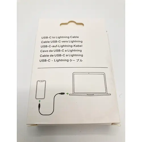 Foto do aviso oficial: USB-C to Lightning Cable Cabo USB — risco: Ambiente