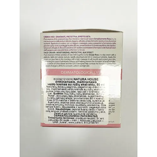 Photo de l’avis officiel: NATURA HOUSE PURA NATURA SEMPLICEMENTE ROSE GESICHTCREME Crème pour le visage — risque: Risque chimique