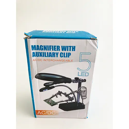 Foto uit de officiële melding: Product Resoultion Magnifier with auxiliary clip Vergrootglas — risico: Chemische risico's & Milieu