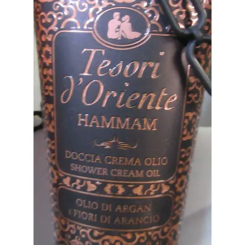 Foto uit de officiële melding: Tesori d´Oriente SHOWER CREAM OIL HAMMAM OLIO DI ARGAN Douchecrème — risico: Chemische risico's