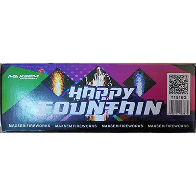 Photo from the official notice: MAKSEM FIREWORKS Happy Fountain — burns & injuries risk