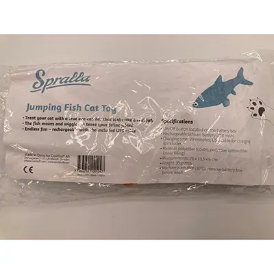 Photo from the official notice: Spralla Jumping Fish Cat Toy — environment risk