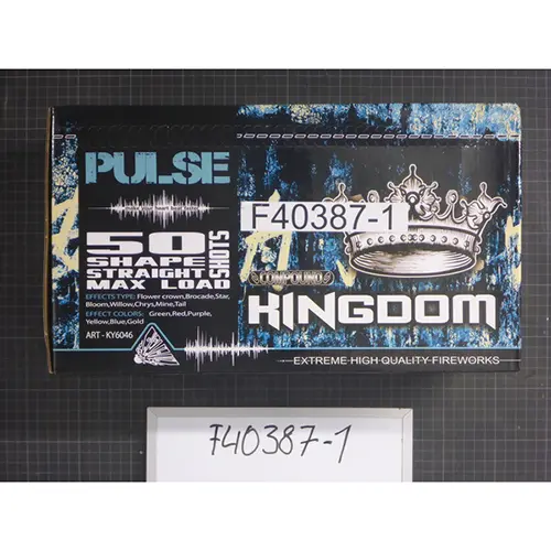 Photo from the official notice: China Red Kingdom fireworks — burns & damage to hearing risk