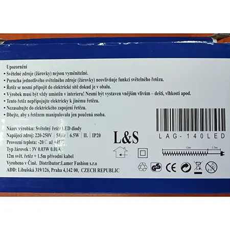 Photo de l’avis officiel: Chaîne d’éclairage — risque: Choc électrique (A12/00973/24)