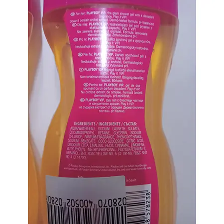 Photo de l’avis officiel: Playboy VIP PLAYBOY VIP shower gel glam orchid scent Gel douche — risque: Risque chimique