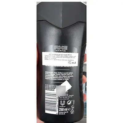 Zdjęcie z oficjalnego zgłoszenia: Axe AXE MARINE SEA BREEZE AND SAGE SCENT BODY WASH OCEAN FRESH Żel pod prysznic — ryzyko: Chemiczne