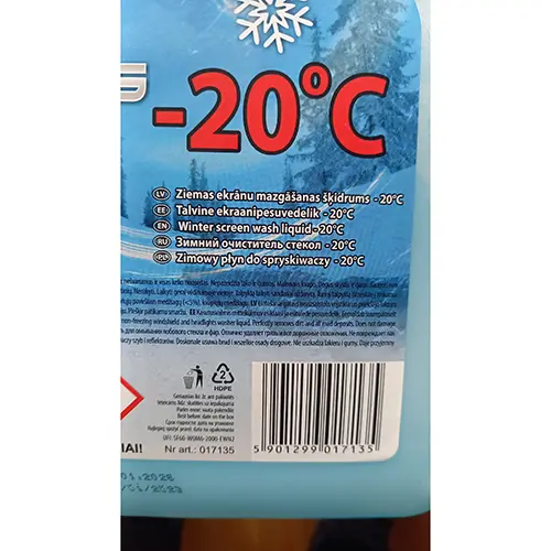 Foto dell’avviso ufficiale: Q11 žieminis stiklų ploviklis -20°C Liquido di lavaggio del parabrezza dell'automobile — rischio: Rischio chimico