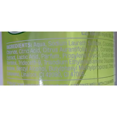 Foto aus der offiziellen Meldung: Radox PROTECT + REFRESH HANDWASH LIME &amp; CORIANDER ANTIBACTERIAL Flüssige Handseife — Risiko: Chemikalie